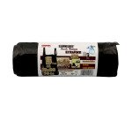 Sacchetti per rifiuti – profumati e con lacci - 75 x 80 cm - 70 lt - Nero trasparente - 15 unità
