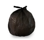 Sacchetti per rifiuti – profumati e con lacci - 75 x 80 cm - 70 lt - Nero trasparente - 15 unità
