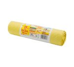Sacchetti per rifiuti – profumati e con lacci - 75 x 80 cm - 70 lt - giallo trasparente - 15 unità