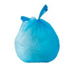 Sacchetti per rifiuti – profumati e con lacci - 75 x 80 cm - 70 lt - Azzurro trasparente - 15 unità