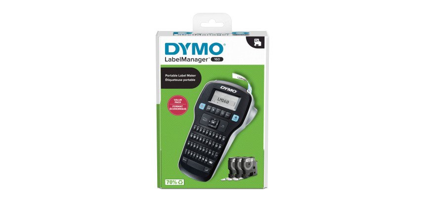 PROMO LM160 gratis con l'acquisto in pack con 3 nastri nero 12mm nero/bianco - Dymo Labelmanager