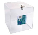 Urna con lucchetto 25x25x25 - trasparente