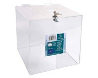 Urna con lucchetto 25x25x25 - trasparente