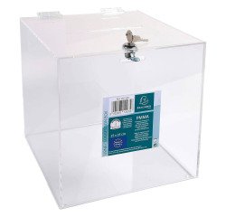 En_urna con lucchetto 25x25x25 - trasparente