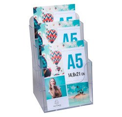 En_porta depliant exacryl 3 scomparti a5 vertical