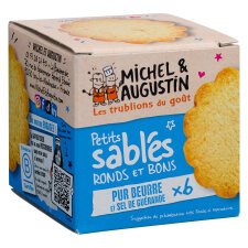 Petits sablés pur beurre et sel de Guérande Michel et Augustin - Boîte de 40 g