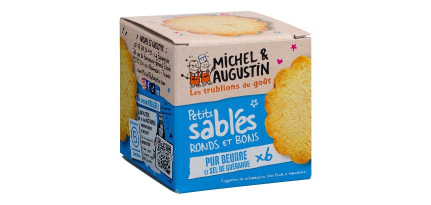Petits sablés pur beurre et sel de guérande Michel et Augustin - Boîte de 18