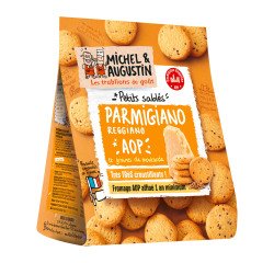 Zoute koekjes met Parmigiano Reggiano AOP en mosterdzaad van Michel et Augustin - Zak van 100 g