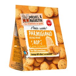 Sablés apéritifs au Parmigiano Reggiano AOP et aux graines de moutarde Michel et Augustin - Sachet de 100 g