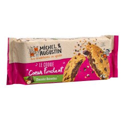 Cookie met gesmolten chocolade en hazelnoot hart Michel en Augustin - Doos van 180 g