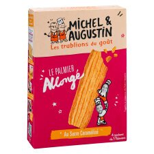 Palmier allongé pur beurre au sucre caramélisé Michel et Augustin - Paquet de 120 g