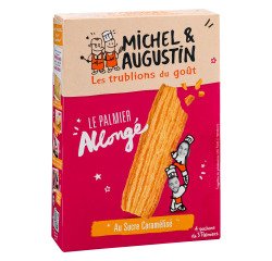 Palmkoekjes met gekarameliseerde suiker, langwerpig en pure boter - Michel en Augustin - Pak van 120 g