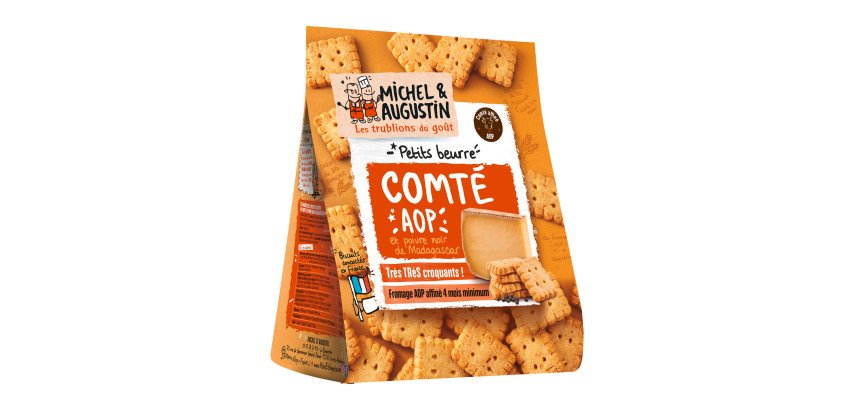 Petits beurre salés au Comté AOP et poivre noir de Madagascar Michel et Augustin - Sachet de 100 g