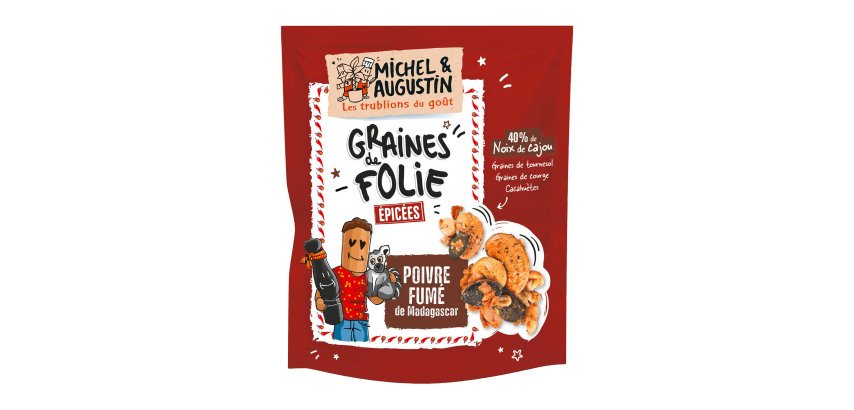 Graines de folie poivre fumé de Madagascar et oignon Michel et Augustin - Sachet  de 95 g