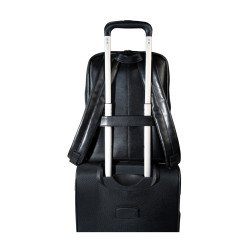 En_zaino in pelle per laptop-pc exactive nero