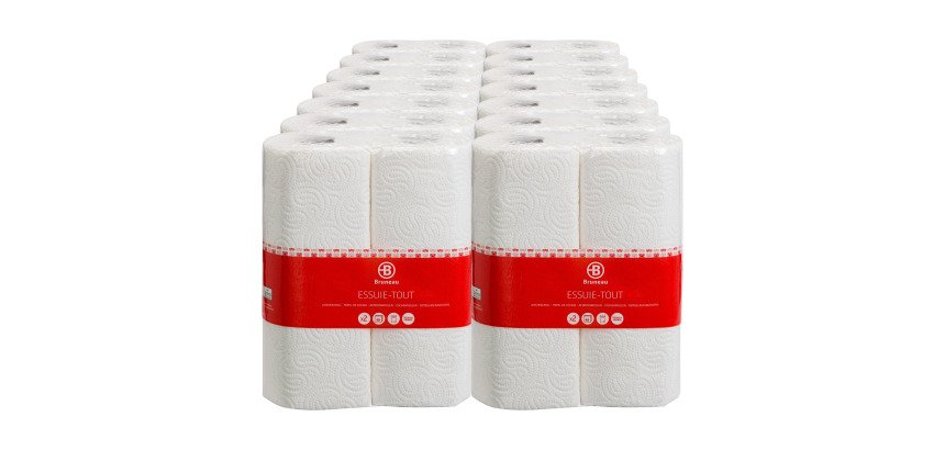 Essuie tout ménager Bruneau - Paquet de 28 rouleaux