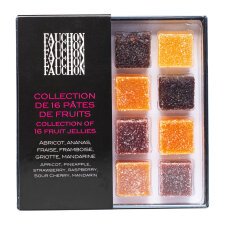 Collection de 16 pâtes de fruits - Fauchon - Coffret de 210 g