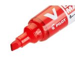 Marqueur effaçable rechargeable Pilot V-Board Master Begreen pointe biseautée 6 mm - Pochette de 5 couleurs assorties
