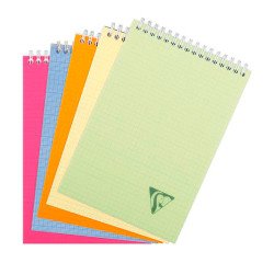 Bloc de bureau Linicolor Fresh Clairefontaine 10,5 x 14,8 cm reliure intégrale - 5 x 5 - 80 feuilles