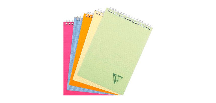 Bloc de bureau Linicolor Fresh Clairefontaine 10,5 x 14,8 cm reliure intégrale - 5 x 5 - 80 feuilles
