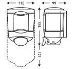 Distributeur de savon et gel hydroalcoolique Bruneau standard 1 litre
