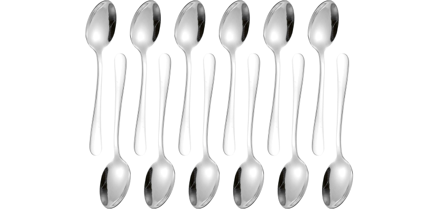 Café Spoon 'Sylvia', 12 kit, in stainless steel