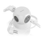 Regleta de sobremesa 3 tomas + 2xUSB-C + 2xUSB-A 1.4M AISENS®