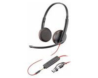 Auriculares con cable POLY BLACKWIRE C3225 biaural USB-C/A/Jack 3,5mm