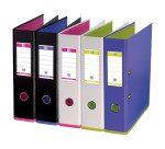 Classeur à levier plastifié Oxford My Colour A4 maxi - Dos 8 cm - Coloris assortis