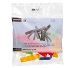 Clips de fermeture, couleurs assorties - Lot de 10