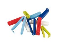Closure clips, assorted colors - Pack of 10