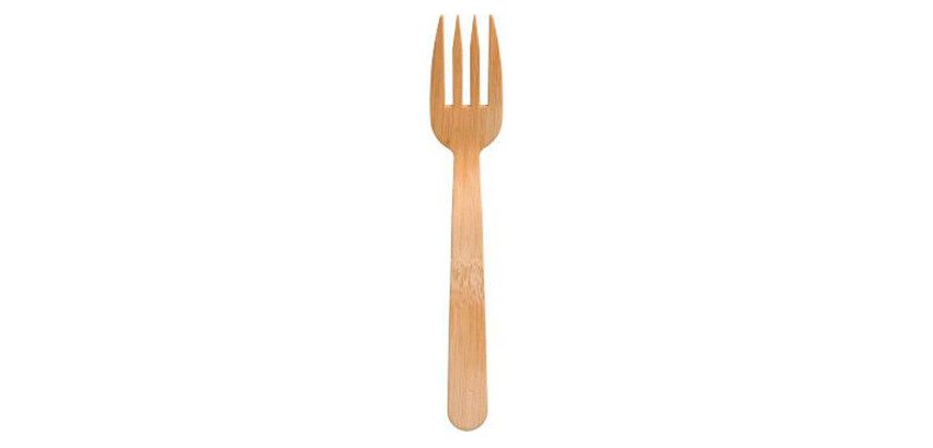 Fourchette Fingerfood en bambou naturel - Lot de 50