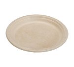 Assiette en canne à sucre Ø 23 cm, blanche - Lot de 50