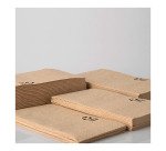 Serviette de table en papier recyclé, pliage 1/8, 3 plis, 33 x 33 cm, naturel - Paquet de 100