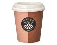 Pappbecher 'To Go', 0,2 l, mit Deckel