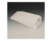 En_sachet à soufflet en papier, blanc