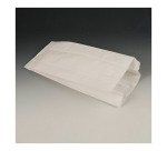 Sachet à soufflet en papier blanc 24 x 11 x 6 cm - Lot de 1000