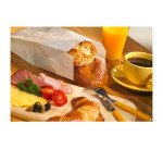 Sachet à soufflet en papier blanc 24 x 11 x 6 cm - Lot de 1000