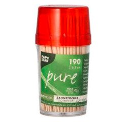 En_cure-dent, en bois, rond, longueur: 65 mm