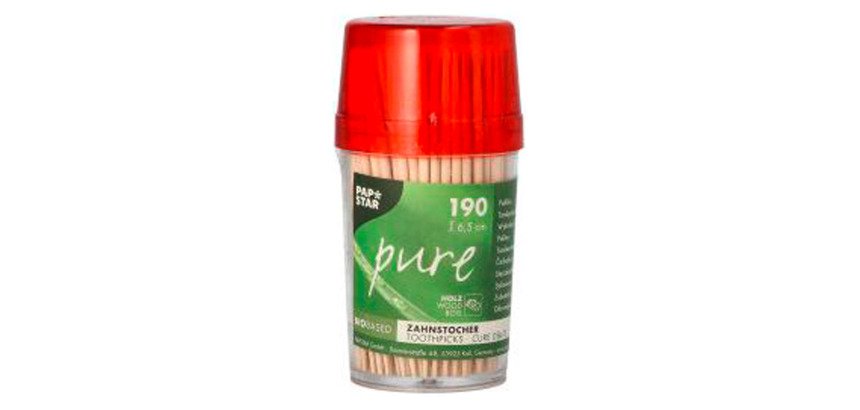 Cure-dent en bois - Boîte distributrice de 190