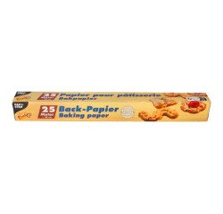 Papel de horno antigrasa marrón, ancho 38 cm - Rollo de 25 m