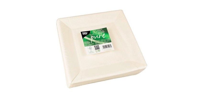Kartonnnen bord Pure, vierkant, 225 x 225 x 18 mm