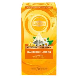 Infusion camomille tilleul Lipton Exclusive Selection - Boîte de 25 sachets pyramides