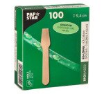 Cuillère à glace en bois naturel - Lot de 100