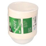 Coupelle en canne à sucre 200 ml, blanche - Lot de 50