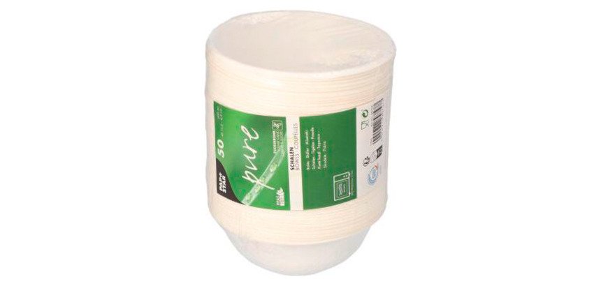 Coupelle en canne à sucre 200 ml, blanche - Lot de 50