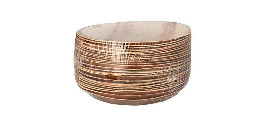 Plate in palm leaf Ø 23 cm - Set of 25
