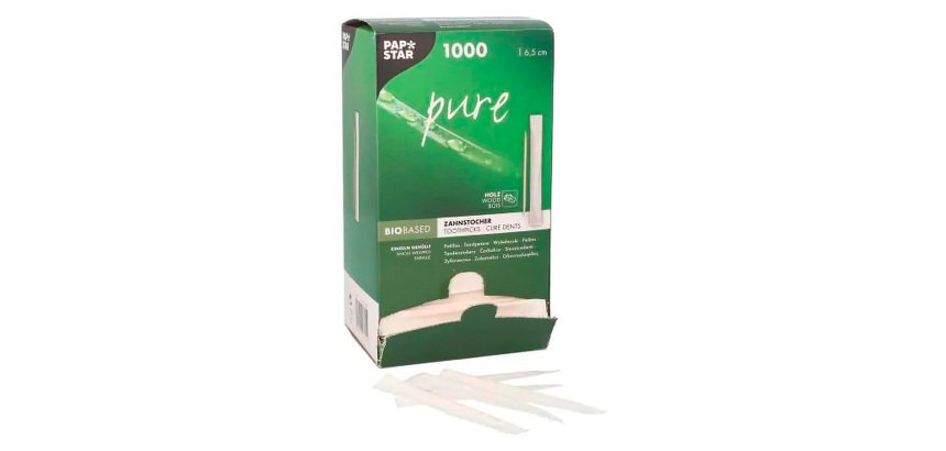 Cure-dent en bois emballé individuellement - Lot de 1000