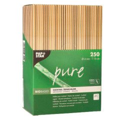 Paille en paille Longueur 15 cm - Lot de 250