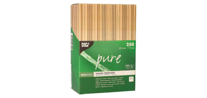 Paille en paille Longueur 15 cm - Lot de 250